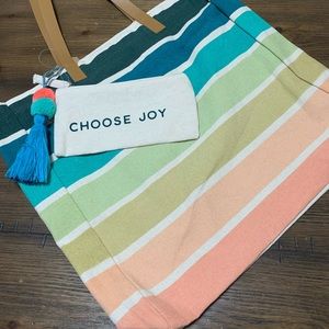 Canvas Tote set with Zipper Pouch